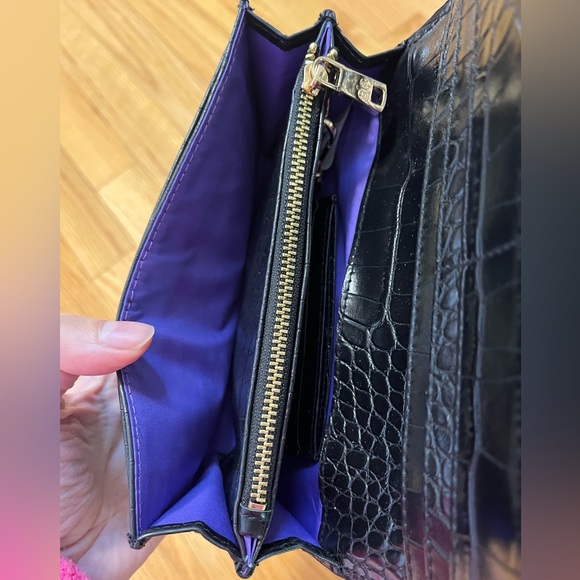 Brand new Ela black croc wallet - Picture 2 of 3